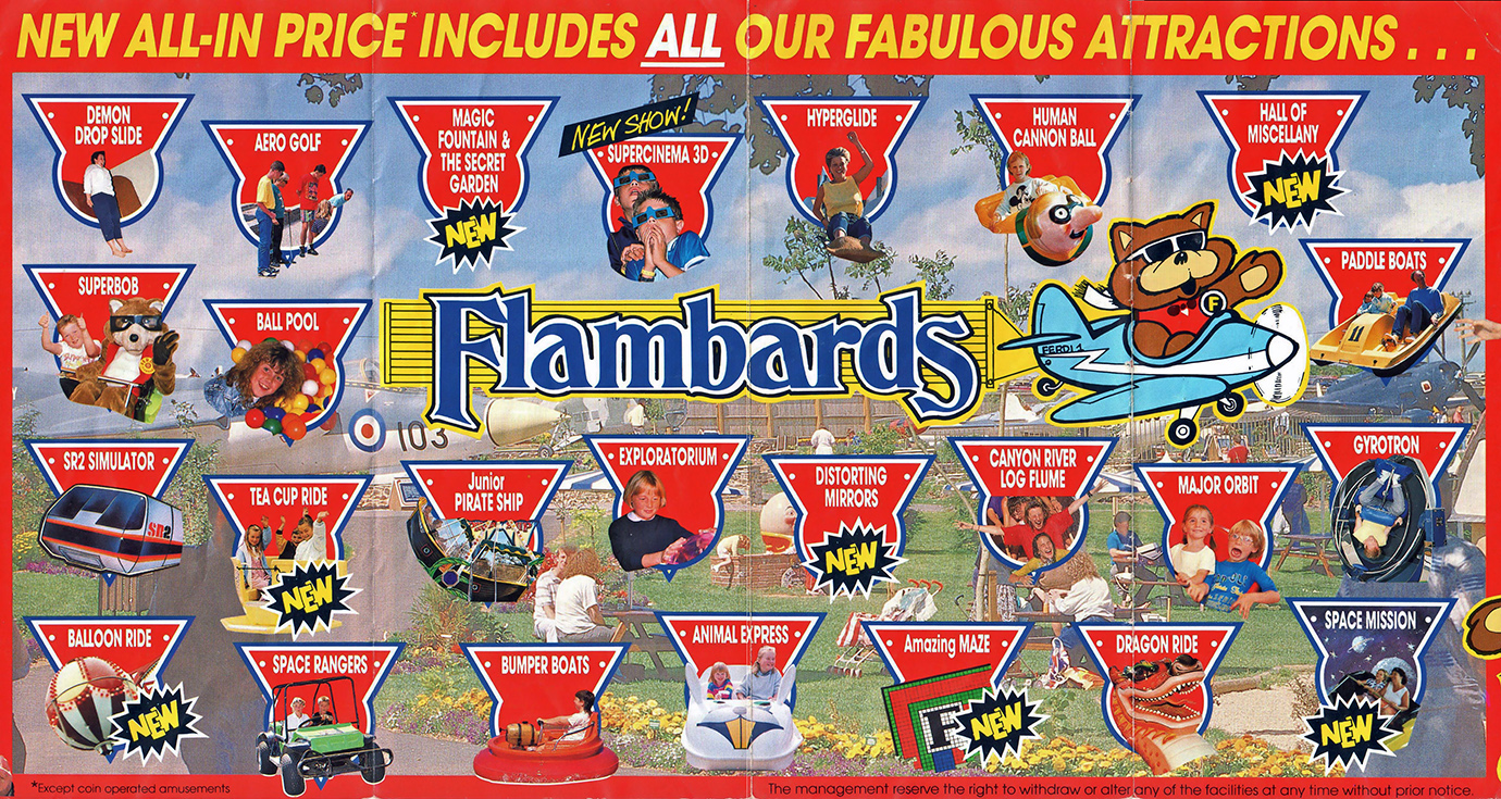 Flambards Theme Park: Vintage Flyer from season 1991