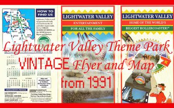 Lightwater Valley Theme Park: Vintage Flyer and Map from season 1991