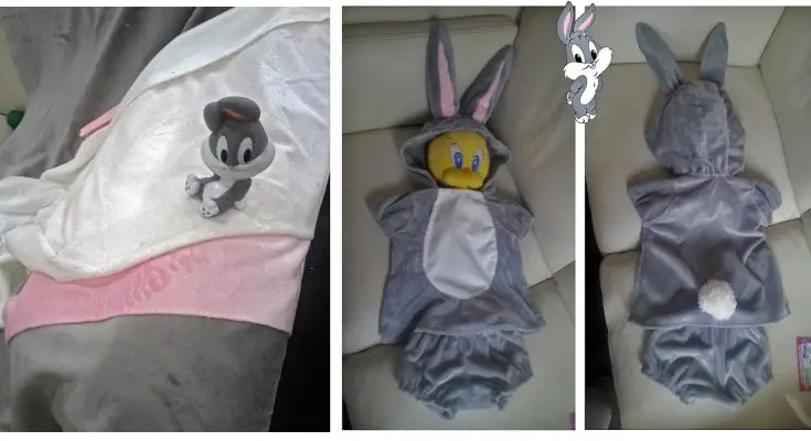 Toddler costume ideas: Bugs Bunny from Baby Looney Tunes cosplay tutorial