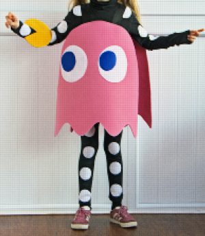 DIY costume Pinky ghost from Pac-Man cosplay tutorial