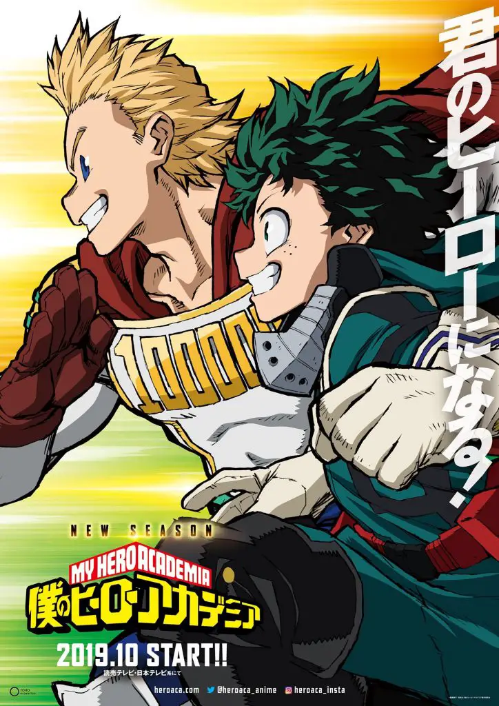 My Hero Academia 4: la nuova stagione in arrivo il 12 Ottobre 2019